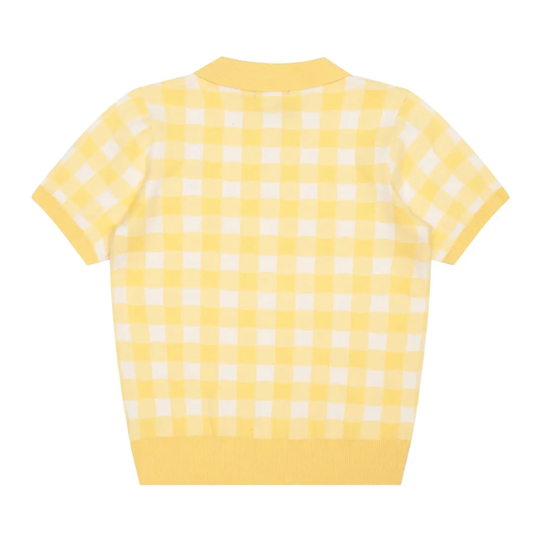 P166 💰 "Top quality" Style number: DS225# (on sale all year round) [Ralph Lauren plaid jacquard basic pony embroidered logo knitted POLO short sleeves] ✅Ralph Lauren all-match goddess style plain plaid knitted lapel short sleeves for all seasons ✅Main provider of platform live broadcast Wholesale entity ✅ZP quality 1:1 version Scan the code to enter the GF website Counter quality ✅Detailed quality The only one in Guangzhou Imported quality cotton yarn, focusing on high-end, cost-effective, good quality, needless to say, ✅Restore the original version, loose, comfortable and stress-free, simple is high-end, classic is eternal, ✅The upper body is simple and easy to match, a must-have for goddess ootd. Good-looking clothes are never picky. A must-have in the goddess' wardrobe. Size: S-L Color: Gray Yellow Pink Light Blue Red Green
